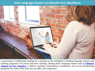 How Language Classes Can Benefit Your Workforce