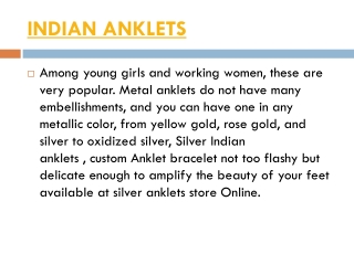 INDIAN ANKLETS KP