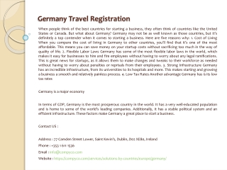 Germany Travel Registration