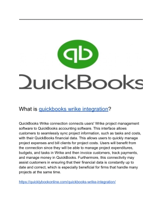 what is quickbooks wrike integration