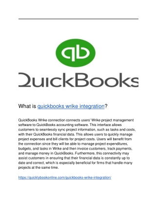 what is quickbooks wrike integration