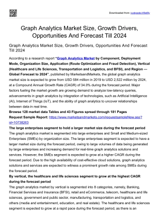 Graph Analytics Market Size, Growth Drivers, Opportunities & Forecast Till 2027