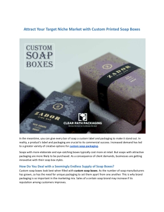 Custom Soap Boxes