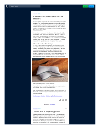 How to find the perfect pillow for Side Sleepers
