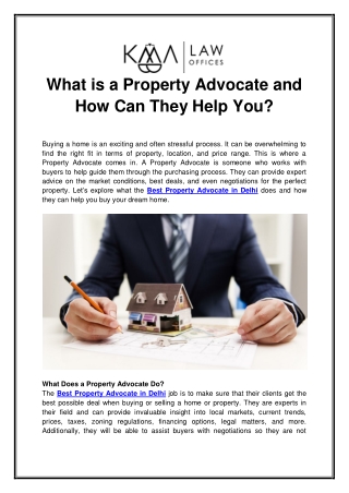 What is a Property Advocate and How Can They Help You