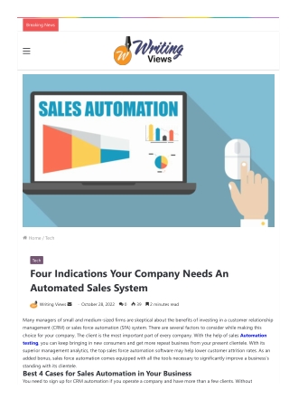 Four Indications Your Company Needs An Automated Sales System