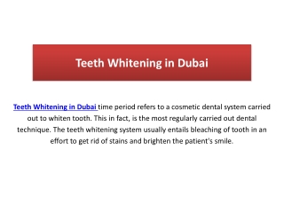 Teeth Whitening Dubai
