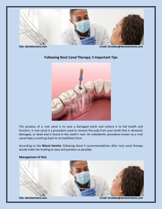 Following Root Canal Therapy