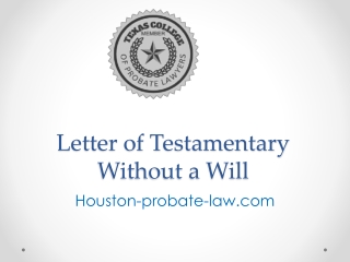 Letter of Testamentary Without a Will - Houston-probate-law.com