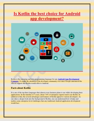 Is Kotlin the best choice for Android app development?