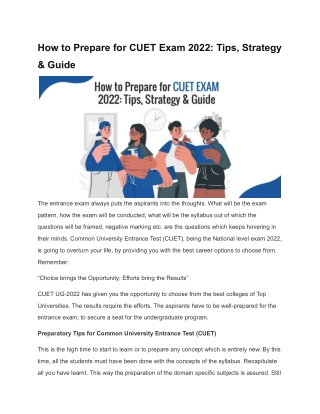 How to Prepare for CUET Exam 2022: Tips, Strategy & Guide