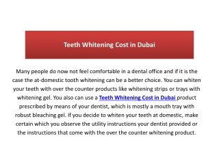 Best Teeth Whitening Cost in Dubai