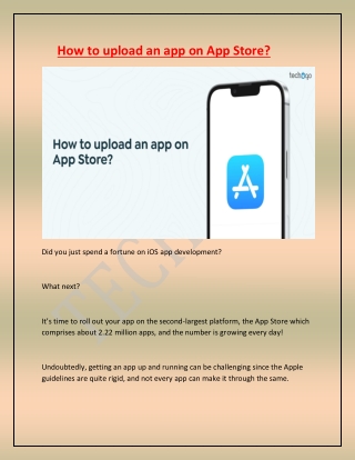 How to upload an app on App Store