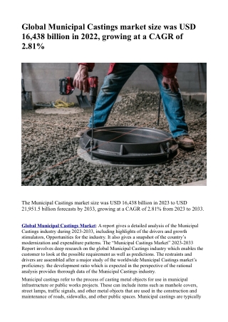 Municipal Castings market
