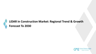 LiDAR in Construction Market Growth Analysis & Forecast Report | 2023-2030