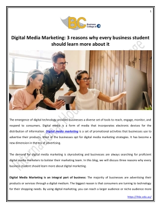 Digital Media Marketing: 3 reasons why every business student should learn more