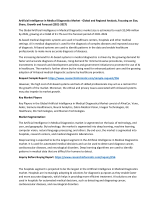 Artificial Intelligence in Medical Diagnostics Market - Global and Regional