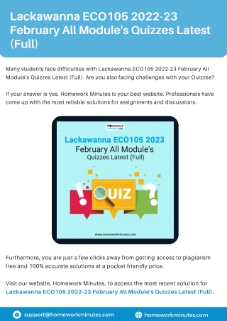 Lackawanna ECO105 2022-23 February All Module's Quizzes Latest (Full)