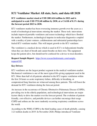 ICU Ventilator Market All stats, facts, and data till 2028