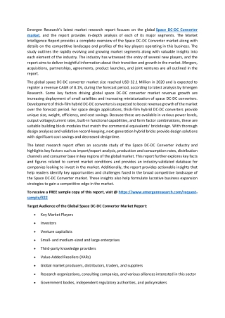 Space DC-DC Converter Market Revenue, Regional & Country Share, Key Factors