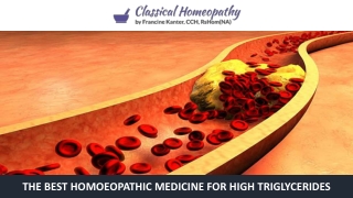 The Best Homoeopathic Medicine for High Triglycerides
