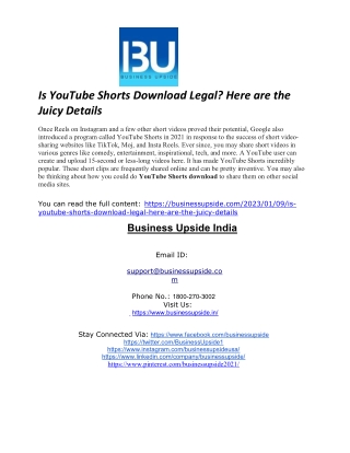 Is YouTube Shorts Download Legal Here are the Juicy Details