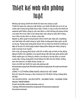 Thiết kế web văn phòng luật