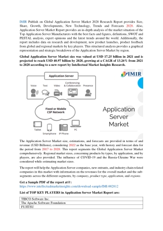 Application Application Server Market value at expected to reach USServer Market