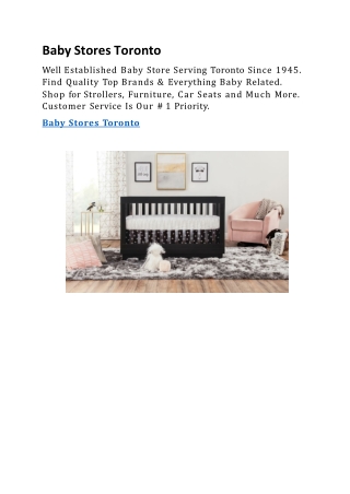Baby Stores Toronto