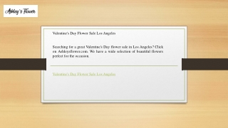 Valentine's Day Flower Sale Los Angeles   Ashleysflower.com