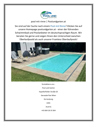 pool mit rinne Poolundgarten.at