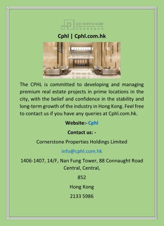 Cphl | Cphl.com.hk