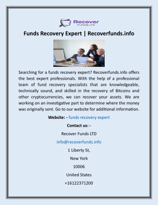 Funds Recovery Expert  Recoverfunds.info