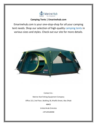 Camping Tents  Emarinehub.com