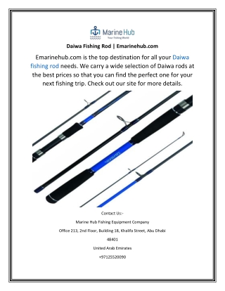 Daiwa Fishing Rod  Emarinehub.com