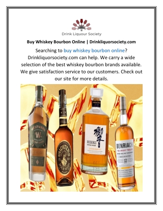 Buy Whiskey Bourbon Online  Drinkliquorsociety.com