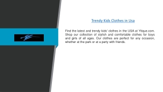 Trendy Kids Clothes in Usa | Ytique.com