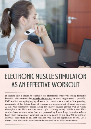 Electronic Muscle Stimulator As An Effective Workout