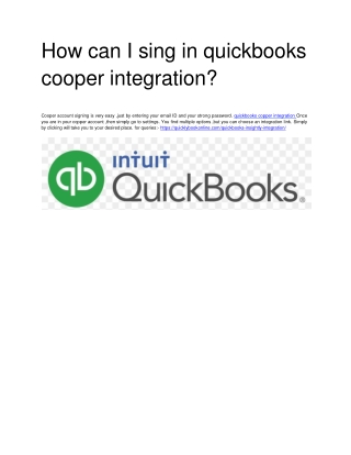 quickbooks cooper integration