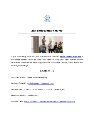 best detox centers near me
