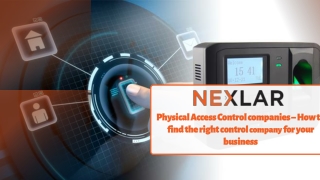 Physical Access Control Companies