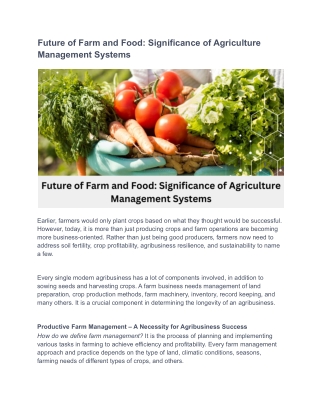 Future of Farm and Food_ Significance of Agriculture Management Systems