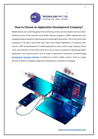 How to Choose an Application Development Company