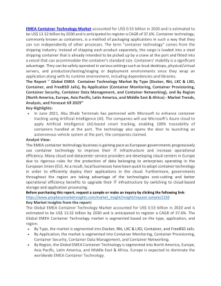 EMEA Container Technology Market