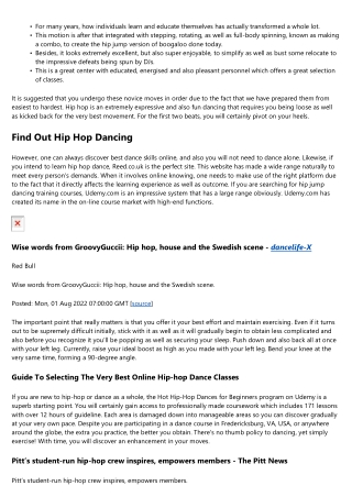 Exactly How To Start Dancing Hip Hop For Beginners