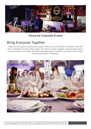 Best Corporate Party Venues in Indirapuram