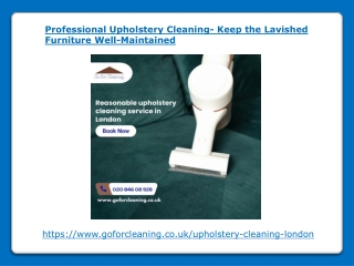 Professional Upholstery Cleaning- Keep the Lavished Furniture Well-Maintained