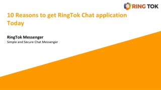 10 Reasons to get RingTok Chat application Today