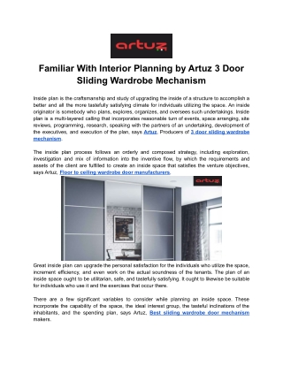 Familiar With Interior Planning by Artuz 3 Door Sliding Wardrobe Mechanism