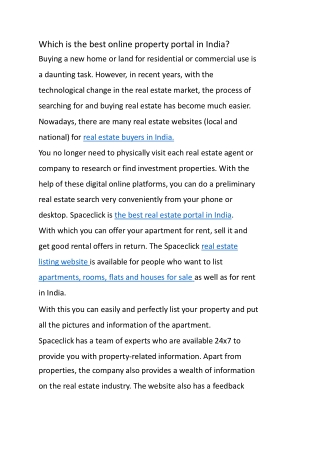 properties for lease in bangalore | Buy Space click properties